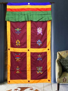 Занавеска дверная Тибетская с вышивкой №2, K89040387O1137470796 - фото товара