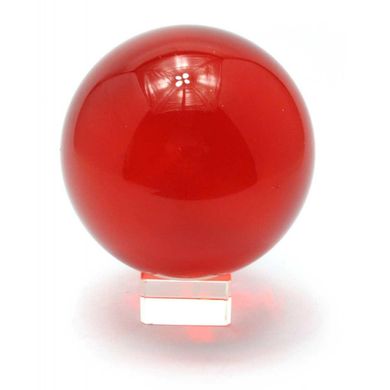 Куля кришталева на підставці червона (d-11 см), K328863 - фото товару