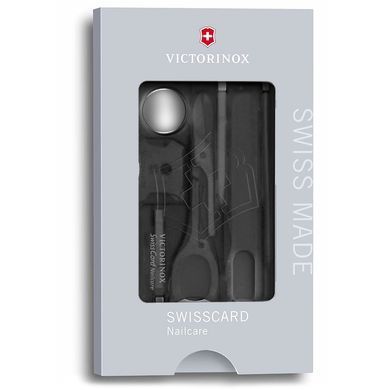 Набір "Victorinox" Swisscard Nailcare 82х54х4мм/12функ/чорн.прозор, 0.7240.T3 - фото товару