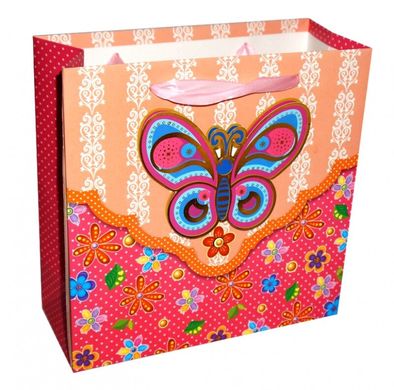 Пакет подарунковий "Метелик" Чорний + Червоний, K89040294O362833362 - фото товару