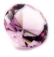 Кристалл хрустальный розовый (8 см), K321335 - фото товару
