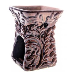 Аромалампа керамічна коричнева глянцева (10,5х8х8 см), K330761B - фото товару