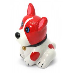 Копилка "Собака" керамика красно-белая (12х9х9 см), K329712A - фото товару