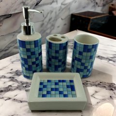 Набір для ванної кімнати "Мозаїка" синій, K335077C - фото товару
