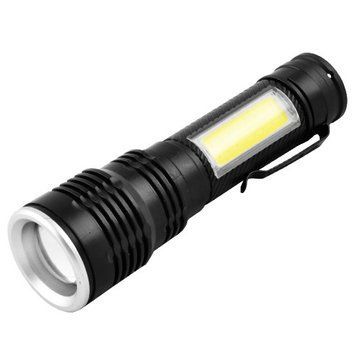 Фонарь BL-T630S-XPE+COB, Li-Ion аккумулятор, zoom, зажим, ЗУ mircoUSB, Box, 8772 - фото товара