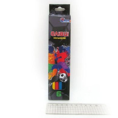 Карандаши пластик. "Football" 6 цв., в картоне, европ. J. Otten, K2736166OO1051AG-6 - фото товара