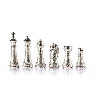 S33RED шахи "Manopoulos", латунь, у дерев'яному футлярі, червоні, фігури класичні,44х44см, вага 7,4, S33RED - фото товару