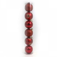 Набор шаров тубус "Red" 7см, 6шт., PVC 1шт/этик, K2738278OONY7180-7 - фото товара