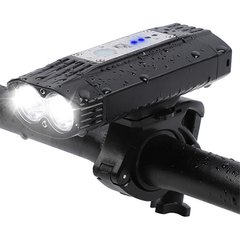 Велосипедний ліхтар HJ-059-2T6+SMD, METAL, індикатор заряду, Waterproof, вбуд. акум., ЗУ micro USB, SL8381 - фото товару
