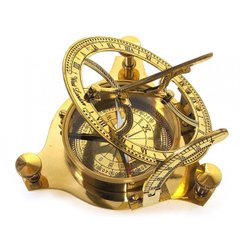 Сонячний годинник з компасом бронзові (12х12х4 см.), K326756 - фото товару