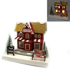 Декор новорічний будиночок LED 3D фігура "Bakery" 16,5х12,5х12см, 1шт/етик., K2OO0003FKPsk - фото товару
