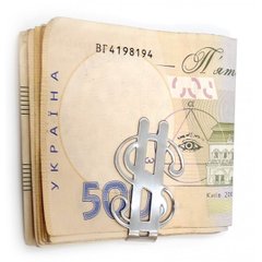 Зажим для денег "$" (5х3х0,6 см), K332065 - фото товару