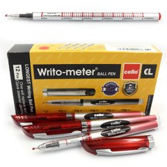 Ручка масляна CL "Writo-meter" 10 км 0,5 мм червона, K2737214OO8048-RD - фото товару