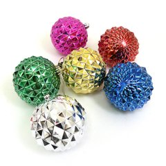 Набір ялинкових кульок "Шипи" 8см, 6шт, OPP, K2742391OO0576-8 - фото товару