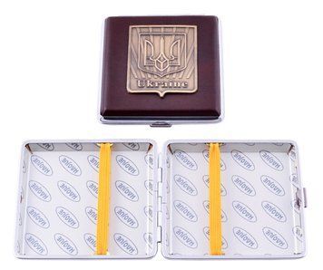 Портсигар шкіра Україна (20 шт) YH-02(5), YH-02(5) - фото товару