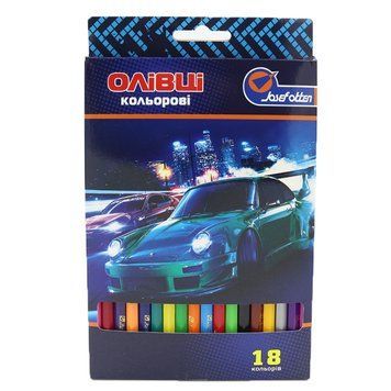 Олівці пластик. "Car" 18 цв., в картоне, европ. J. Otten, K2752953OO1051A6-18 - фото товару