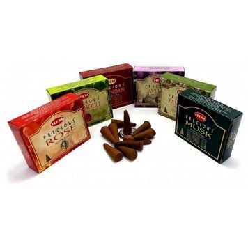 Precious Assorted Perfumed Incense (Благовония в ассортименте, набор 12 шт)(Hem) конусы, K334618 - фото товара
