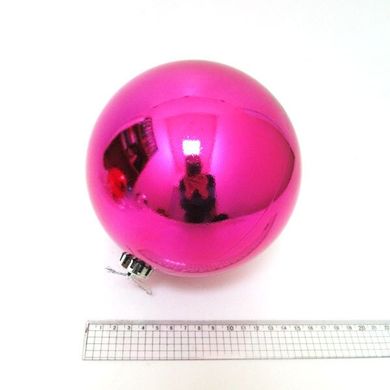 Набір ялинкових кульок "Великий темно-роз." 15см, K2734997OO4824-15pin - фото товару