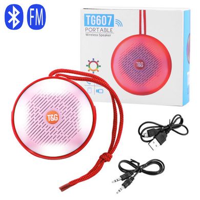 Bluetooth-колонка TG607, speakerphone, радио, red, 8679 - фото товара