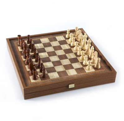 STP36E набір "Manopoulos", шахи та нарди у дерев'яному футлярі 39х39см, 3,6 кг, STP36E - фото товару