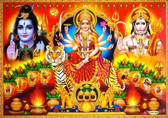 Постер "Индийские боги" Дурга Jothi 7904, K89040041O621684625 - фото товару