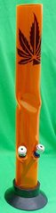 Бонг акрил подвійний розписного, помаранчевий (40 см), GBR40-21 - фото товару