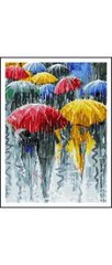Раскраска по номерам на дереве 40*50 J.Otten "Разноцветные зонтики" (карт.уп краски+кисти), K2751080OO5280RAD - фото товара