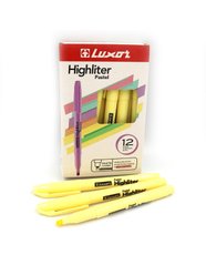 Текстовыделитель пастель "Luxor" "Highliters" 1-3,5 mm тонк. жовтий., K2744035OO4141P - фото товару