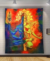 Гобелен настенный "Шива Парвати в красном", K89040388O1137470799 - фото товара