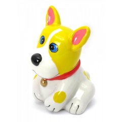 Копилка "Собака" керамика желто-белая (12х9х9 см), K329712B - фото товара