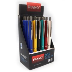 Ручка масляна автомат "Piano" синя, mix, 24шт/етик., K2735293OO005-bl - фото товару