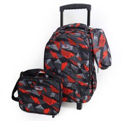 Набір:чемодан-рюкзак дитячі матраци.на 2 колесах+сумка+пенал "Абстракція", K2742882OO9379DSCN - фото товару