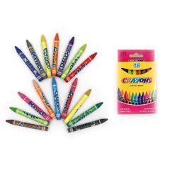 Крейда воскова Crayons, набір 16 кол. з етикеткою, K2754011OO8496-16E - фото товару