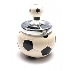 Попільничка з кришкою керамічна "Футбольний м'яч" (13х10х10 см), K326397 - фото товару