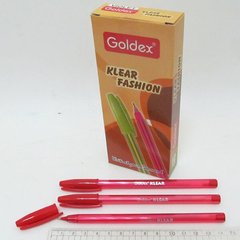 Ручка масляна Goldex Klear Fashion #734 Індія Red 1,0 мм, K2730589OO734-rd - фото товару