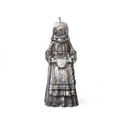 Свічка ритуальна "Берегиня" чорна зі сріблом, K89060447O1557472706 - фото товару