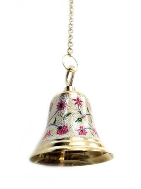 Дзвін з малюнком на ланцюгу (d-14,h-76.5 см)(Bell Cld Hanging B), K323512 - фото товару