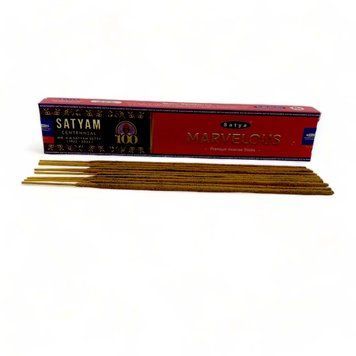 Marvelous premium incence sticks (Чудесный)(Satya) пыльцовое благовоние 15 гр., K335040 - фото товара