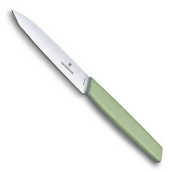 Кухонний ніж "Victorinox" Swiss Modern Paring лезо 10см з зел. ручкою, 6.9006.1042 - фото товару