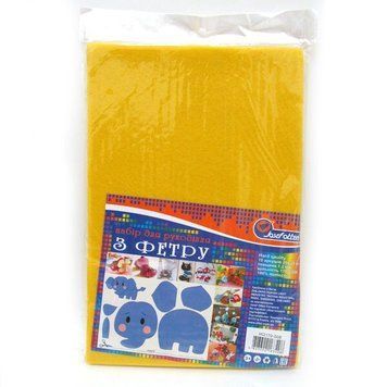 Фетр Medium HARD 170GSM 1,2мм "Желтый" 10PC/OPP A4, K2742974OO170MHQ-008 - фото товара