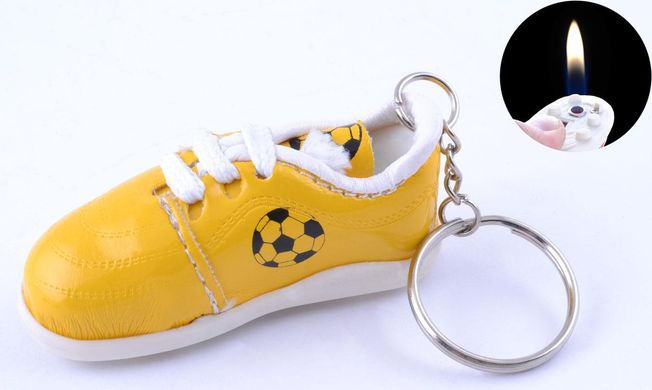 Запальничка кишенькова кросівки (звичайне полум'я) №2553 Жовтий, №2553 Желтый - фото товару