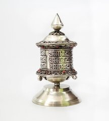Молитвенный барабан настольный в серебряном цвете, K89070319O1137472853 - фото товара