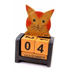 Календарь настольный "Кот" деревянный (11х3,5х7 см)A, K332991 - фото товара