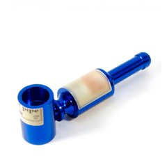 Трубка для куріння "Винна пляшка" синя (8х1,5х2 см), K330836A - фото товару