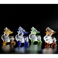 Набор статуэток 4 Пияо цветное стекло (6х2,3х6,5 см), k89190059O1661207740 - фото товара