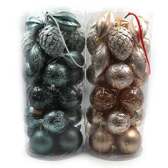 Набор шаров подарочный "Christmas" 33шт. в банке PVC, mix, 1шт/этик., K2747360OO63LE - фото товара