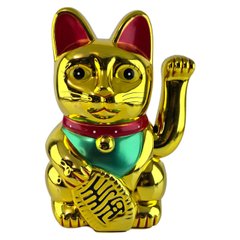 Кошка Манэки-нэко машущая лапой "Золотая Лапка" пластик (25,5х18х14 см), K335132 - фото товара