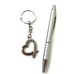 Ручка с брелоком "Сердечко" (17,5х9х2 см), K319910C - фото товару