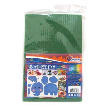 Фетр Medium HARD 170GSM 1,2мм "Зеленый" 10PC/OPP A4, K2742967OO170MHQ-014 - фото товара