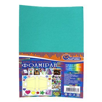 Фоамиран EVA 2.0&plusmn;0.1MM "Темно-бирюзовый" A4 (21X29.7CM), K2741427OO20A4-040 - фото товара